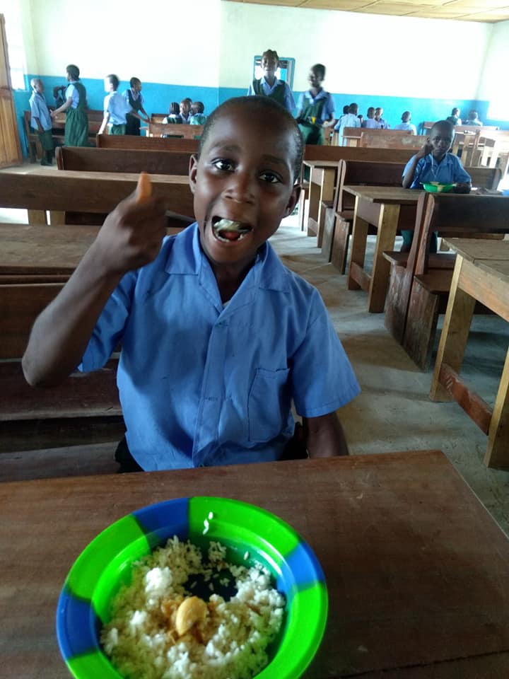 Unlike this child, Isaac couldn’t access school let alone a free school meal (credit: DRPS/Rachel Gwole)