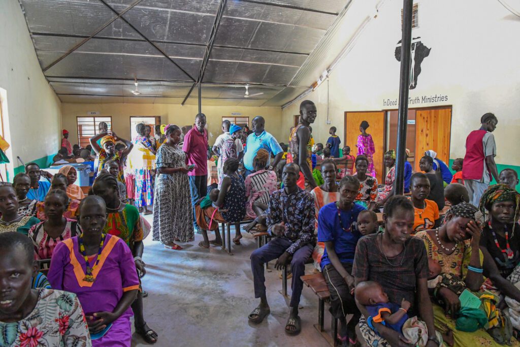 A packed waiting room awaits IDAT hospital staff (credit: Jenny Davies)