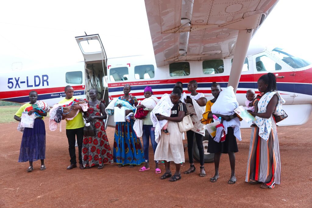 In July, MAF flew 9 babies from S. Sudan to Uganda to access lifesaving treatment (credit: Damalie Hirwa)