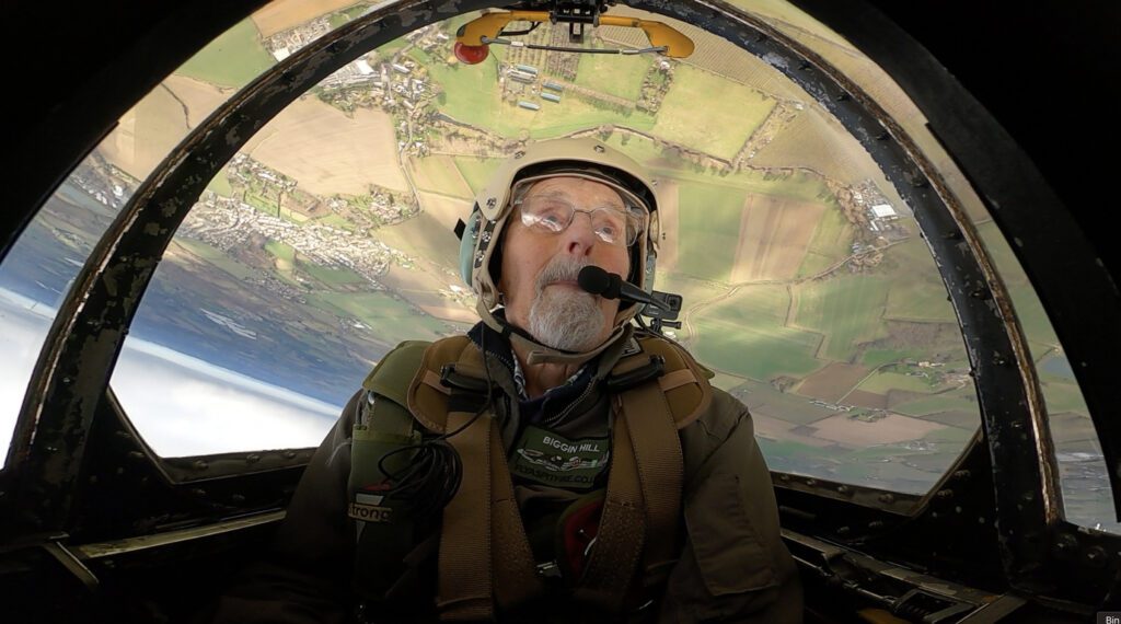 Jack performing ‘victory rolls’ in a Spitfire in Feb 2024 (credit: Jonathan Buckmaster)