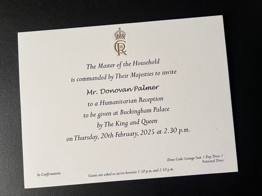 MAF’s royal invitation (credit: Donovan Palmer)