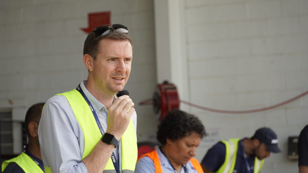 PNG Country Director Dom Sant: ‘This aircraft is not just a machine, it’s a lifeline.’ (credit: Mandy Glass)