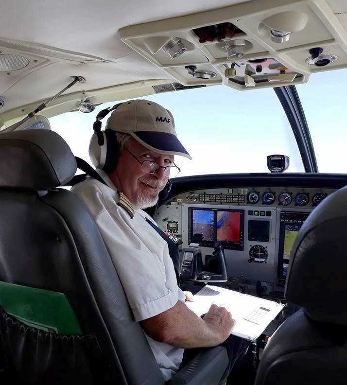 Mark flying as a MAF pilot in Uganda (credit: Mark Liprini) 