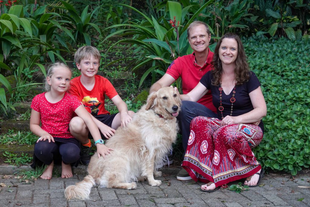 Loewen-Rudgers family from L to R: Aliza, Joshua, Nala, Daniel & Damaris (credit: Paula Alderblad)