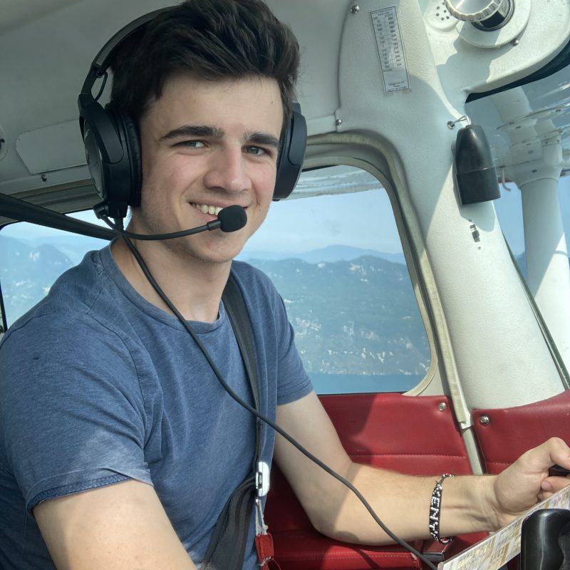 21-year-old James Gullett during flight training with MATC (credit: James Gullett)