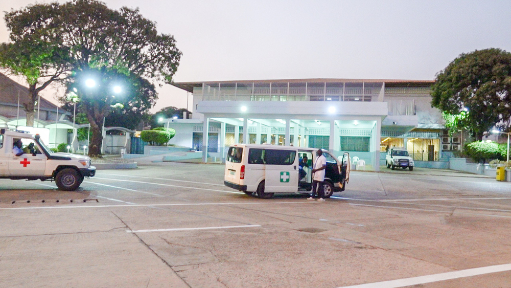 Patients were taken from Conakry’s airport to hospital by ambulance (credit: Joel Conte)