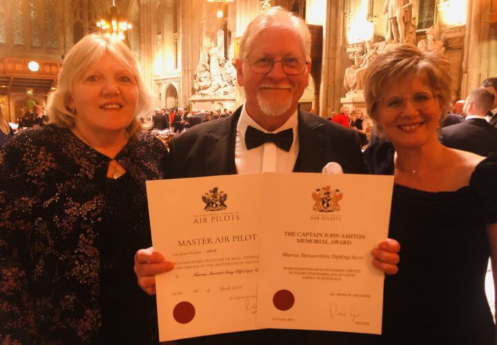 Marcus flanked by his wife Julie (L) & Anna Beck - MAF’s head of finance (R) (credit: Rebecca Hansen)