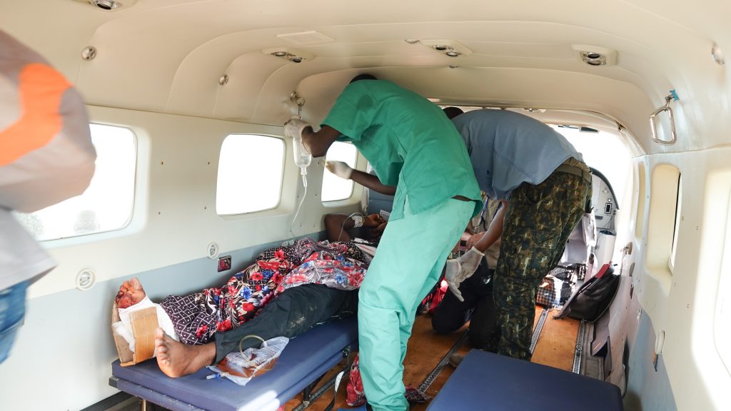MAF also flew medical staff to accompany the patients to hospital (credit: Joel Conte)
