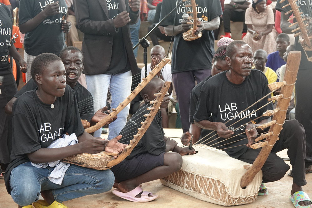 Students learn how to play the Adungu (African harp) together, not as individuals (credit: Damalie Hirwa)