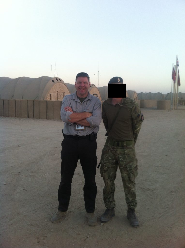 Andy at Camp Bastion, Helmand Province, Afghanistan in 2011 (credit: Andy Hedley-Smith)