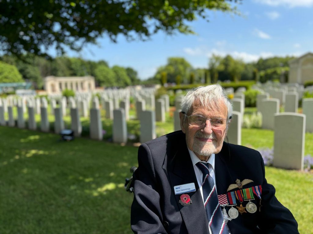 Jack visits Normandy’s Bayeux War Cemetery for the first time (credit: Jo Lamb)