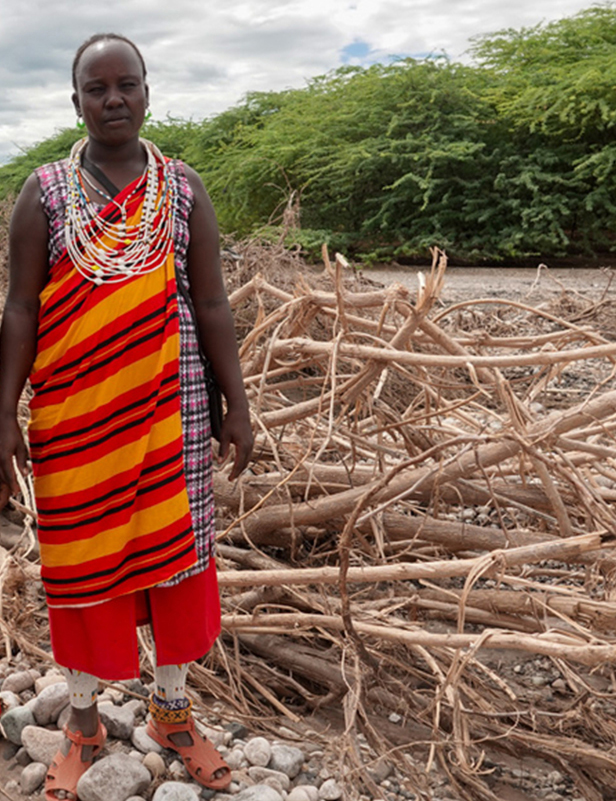 Letoi stands where her house once stood (credit: Jacqueline Mwende)