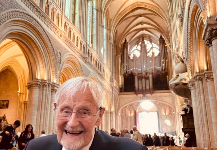 Jack at the D-Day 80 service at Bayeux Cathedral in June 2024 (credit: Jo Lamb)