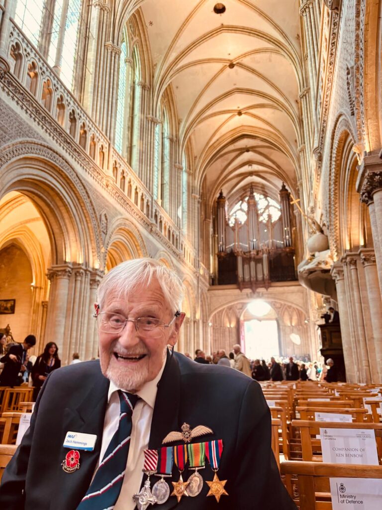 Jack at the D-Day 80 service at Bayeux Cathedral in June 2024 (credit: Jo Lamb)