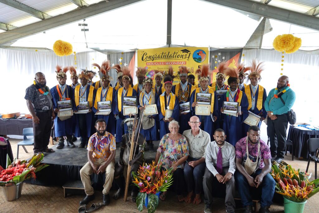 Mougulu Secondary School celebrate the graduation of their first cohort of Year 12s (credit: Mandy Glass)