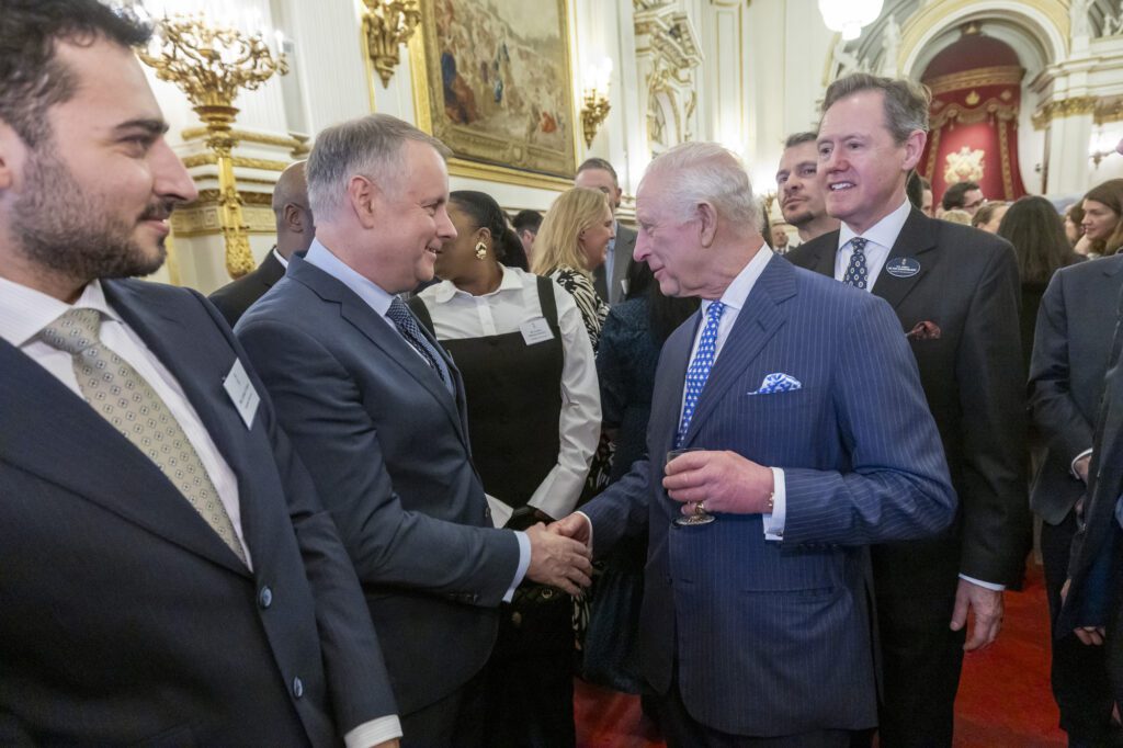 King Charles shakes MAF’s Donovan Palmer’s hand (credit: IJP Event Photos)