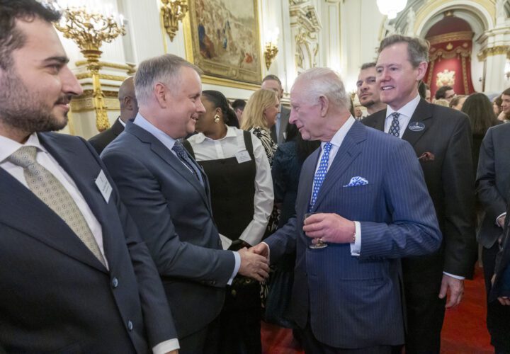 King Charles shakes MAF’s Donovan Palmer’s hand (credit: IJP Event Photos)