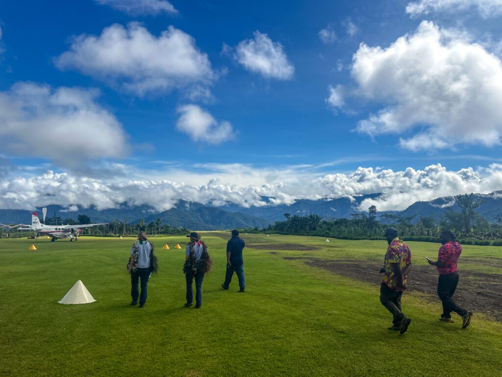 Norman helped fund the new Sorita Airstrip which backs onto his plantation (credit: Alisha Rowley)