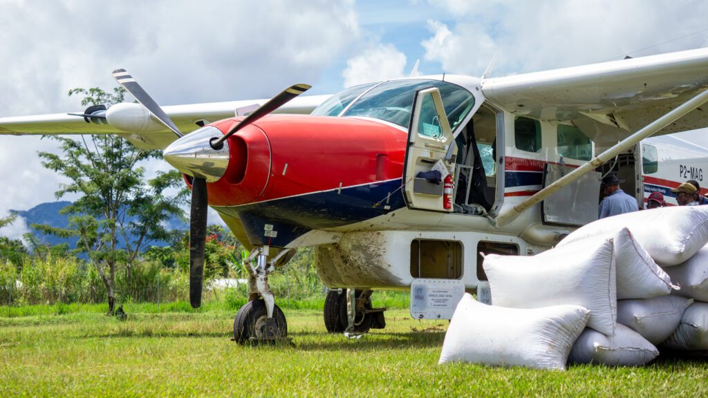Every day across PNG, MAF does one or two flights carrying cash crops (credit: Matt Painter)