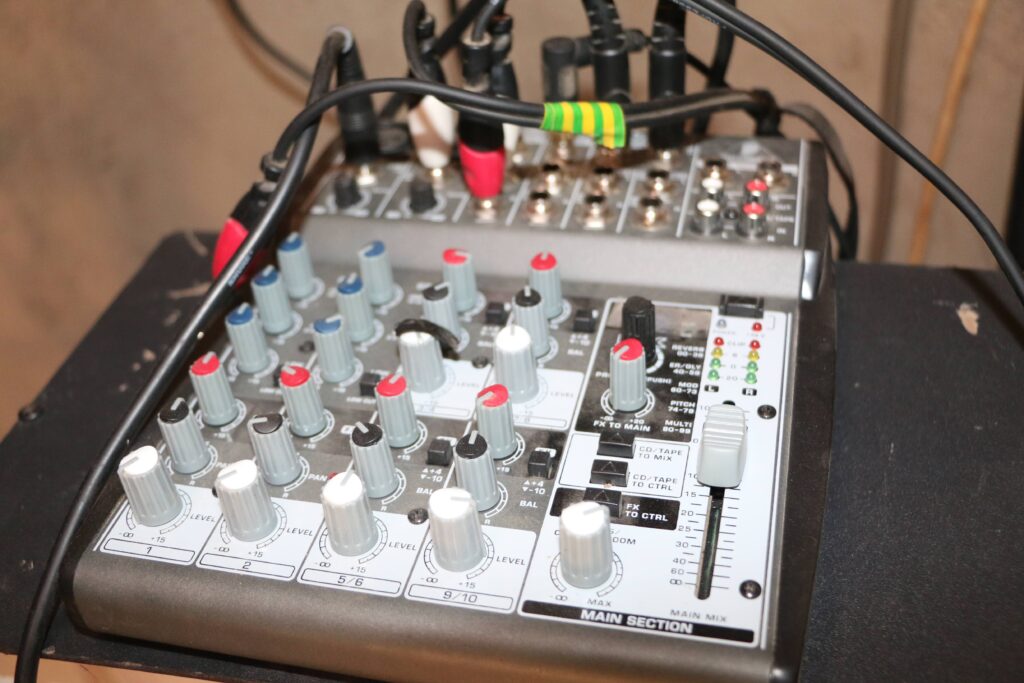 Training includes how to use a mixer in the studio (credit: Andrew Brown / Every Village)