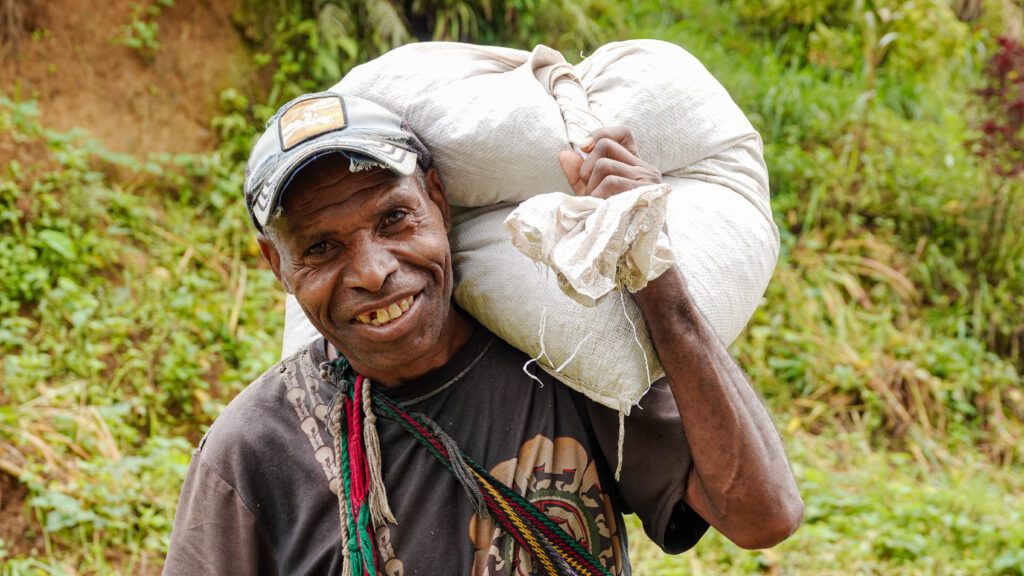 Coffee farmer Keri Koliki has had his livelihood transformed by MAF (credit: Aquila Matit)