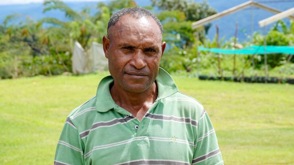 Gobu Oropha relies on MAF to transport his coffee beans to market (credit: Matt Painter)