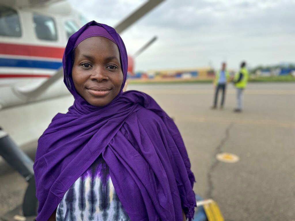 In Feb 2025, Lillian was flown by MAF to access fistula surgery in Juba (credit: Jenny Davies)