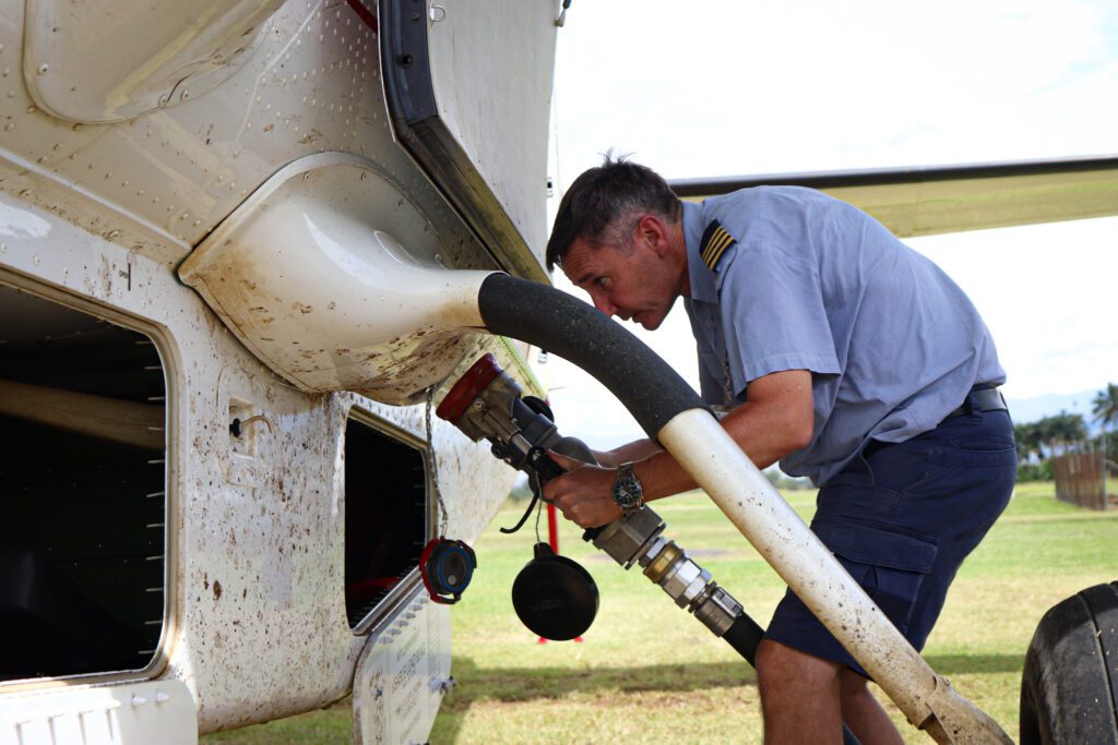 Andy Symmonds in PNG: ‘If fuel becomes unavailable, we may have to stop flying’ (credit: Kowara Bell)